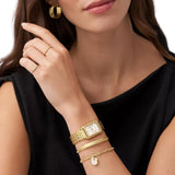 Fossil Raquel Three Hand Date White Dial Gold Steel Strap Watch For Women - ES5220 Buy Now By Fossil