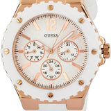 Guess Overdrive Analog White Dial White Rubber Strap Watch for Women - W10614L2 Buy Now By Guess