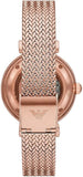 Emporio Armani Meccanico Automatic White Dial Rose Gold Mesh Strap Watch For Women - AR60063 Buy Now By Emporio Armani