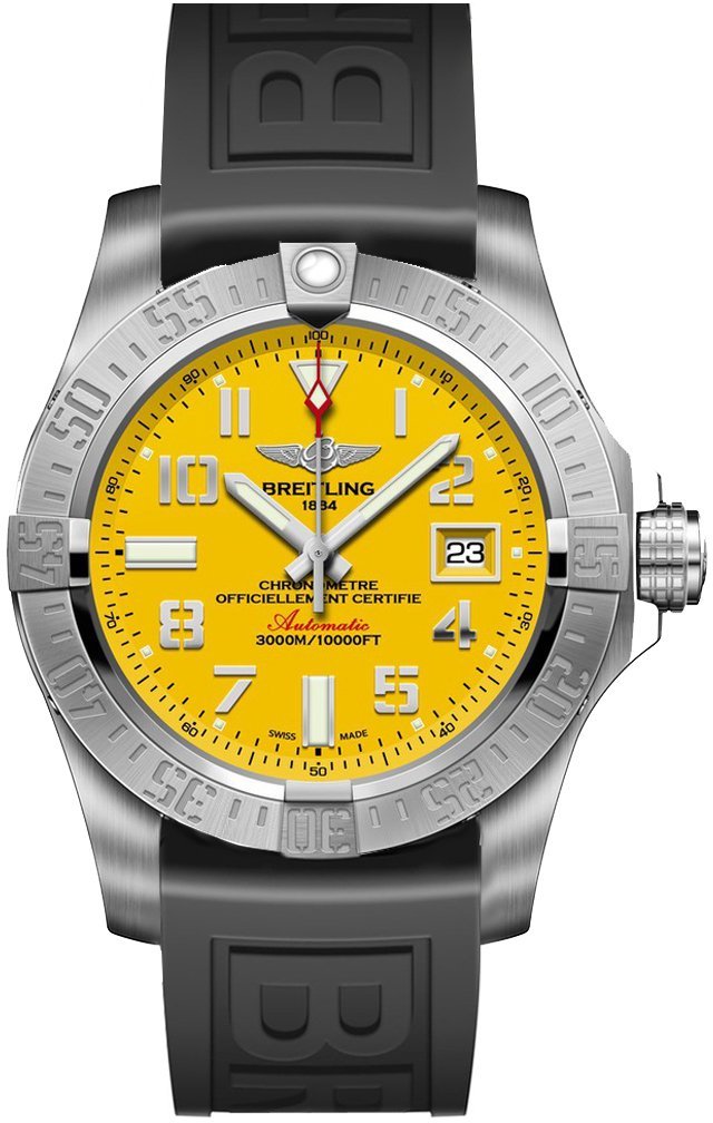 Breitling Avenger II Seawolf Yellow Dial Mens Watch - A1733110/I519/153S Buy Now By Breitling