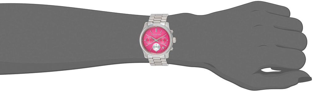 Michael Kors Runway Chronograph Pink Dial Silver Steel Strap Watch for Women - MK6160 Buy Now By Michael Kors