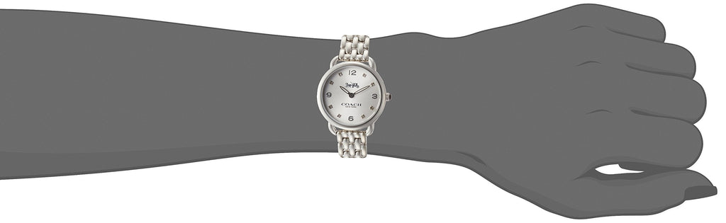 Coach Delancey Slim Silver Dial Silver Steel Strap Watch for Women - 14502781 Buy Now By Coach