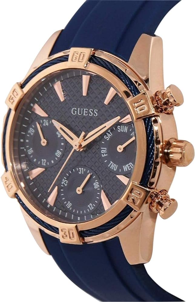 Guess Analog Quartz Blue Dial Blue Rubber Strap Watch For Women - W0562L3 Buy Now By Guess