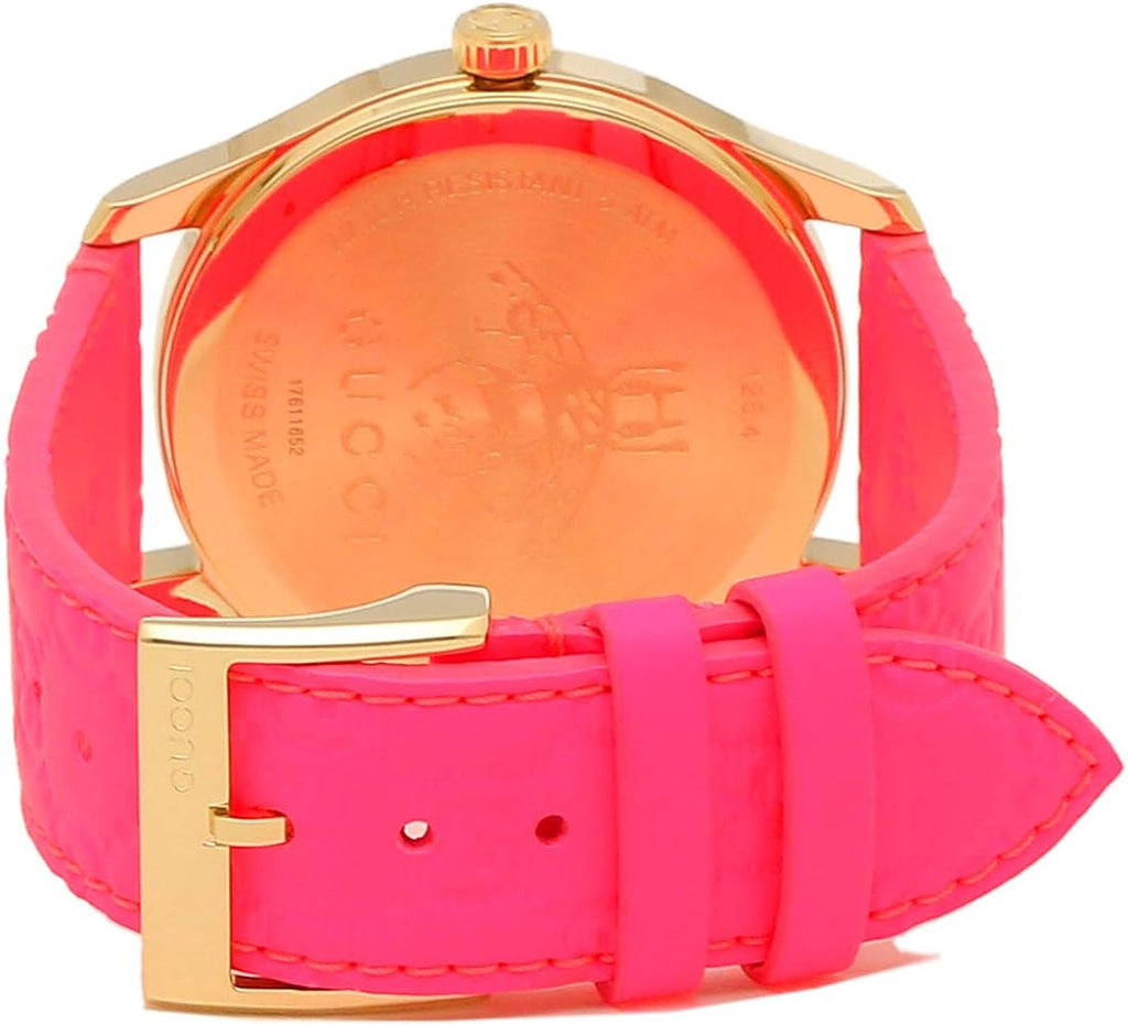 Gucci G Timeless Quartz Pink Dial Pink Leather Strap Watch For Women - YA1264115 Buy Now By Gucci