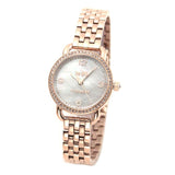 Coach Delancey Mother of Pearl White Dial Rose Gold Steel Strap Watch for Women - 14502479 Buy Now By Coach
