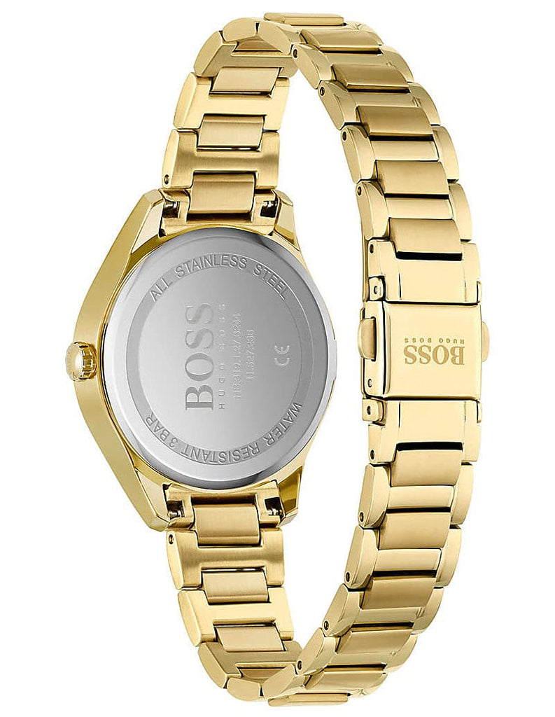 Hugo Boss Grand Course Gold Dial Gold Steel Strap Watch for Women - 1502584 Buy Now By Hugo Boss