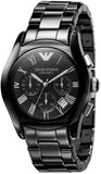Emporio Armani Black Ceramic Dial Ceramic Strap Watch For Women - AR1401