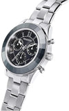 Swarovski Octea Lux Sport Chronograph Black Dial Silver Steel Strap Watch for Women - 5610520 Buy Now By Swarovski