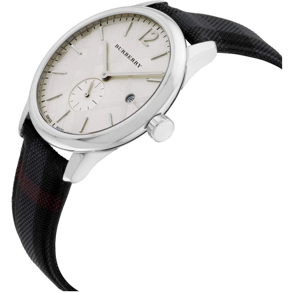 Burberry Classic Round Cream Dial Black Leather Strap Watch for Men - BU10008 Buy Now By Burberry
