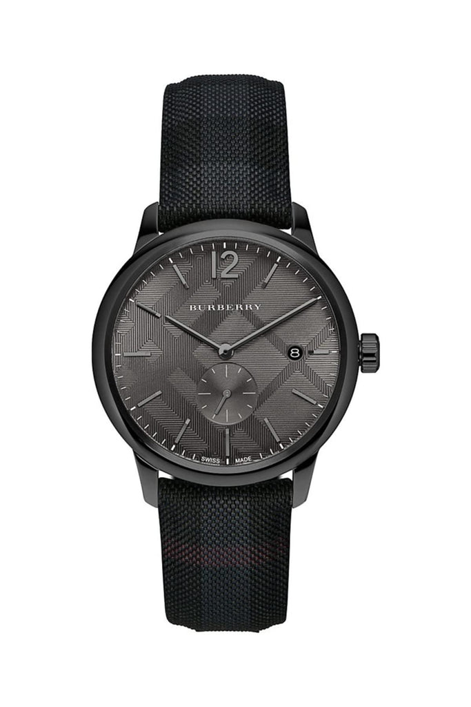Burberry The Classic Round Horseferry Black Dial Black Leather Strap Watch for Men - BU10010 Buy Now By Burberry