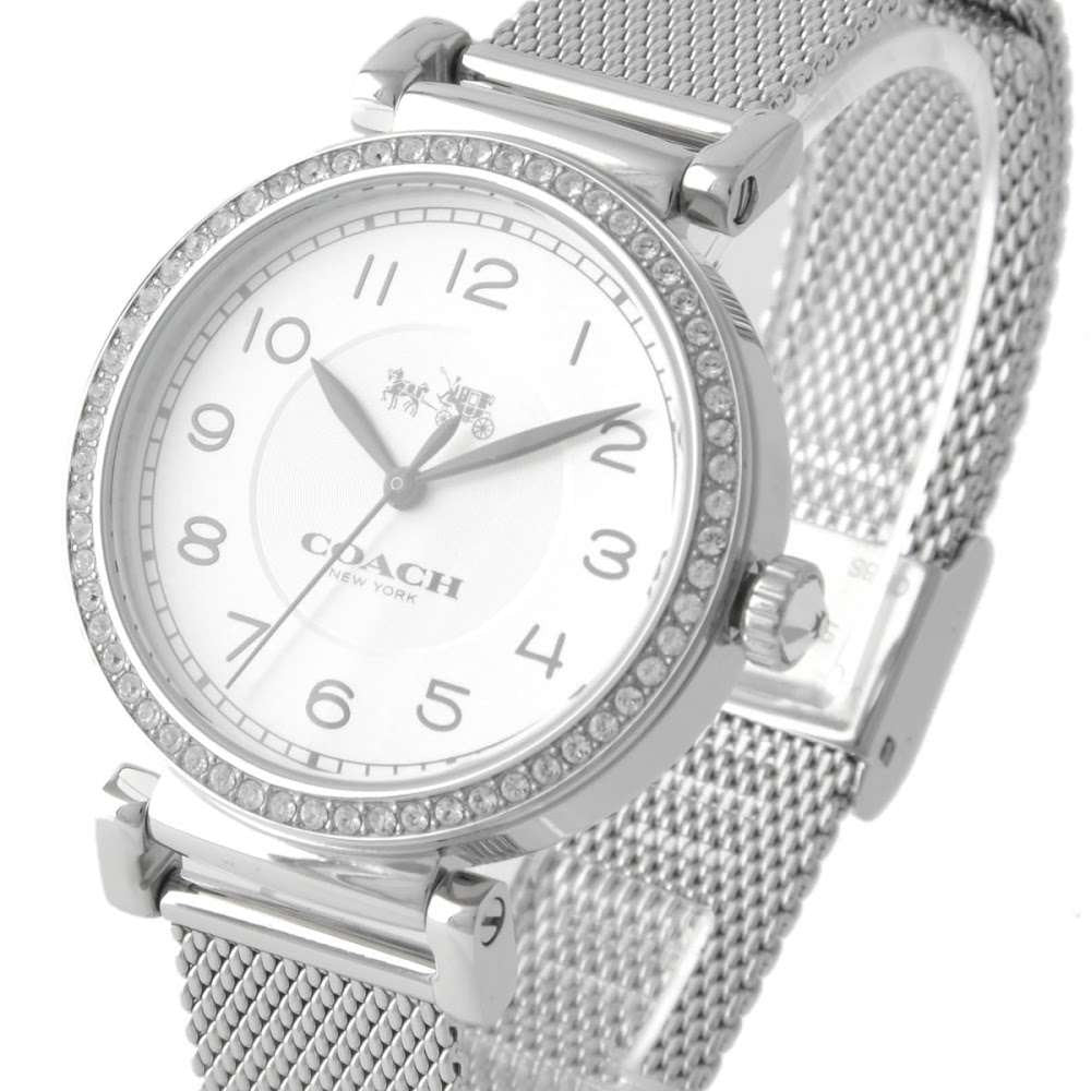 Coach Madison White Dial Silver Mesh Bracelet Watch for Women - 14502651 Buy Now By Coach