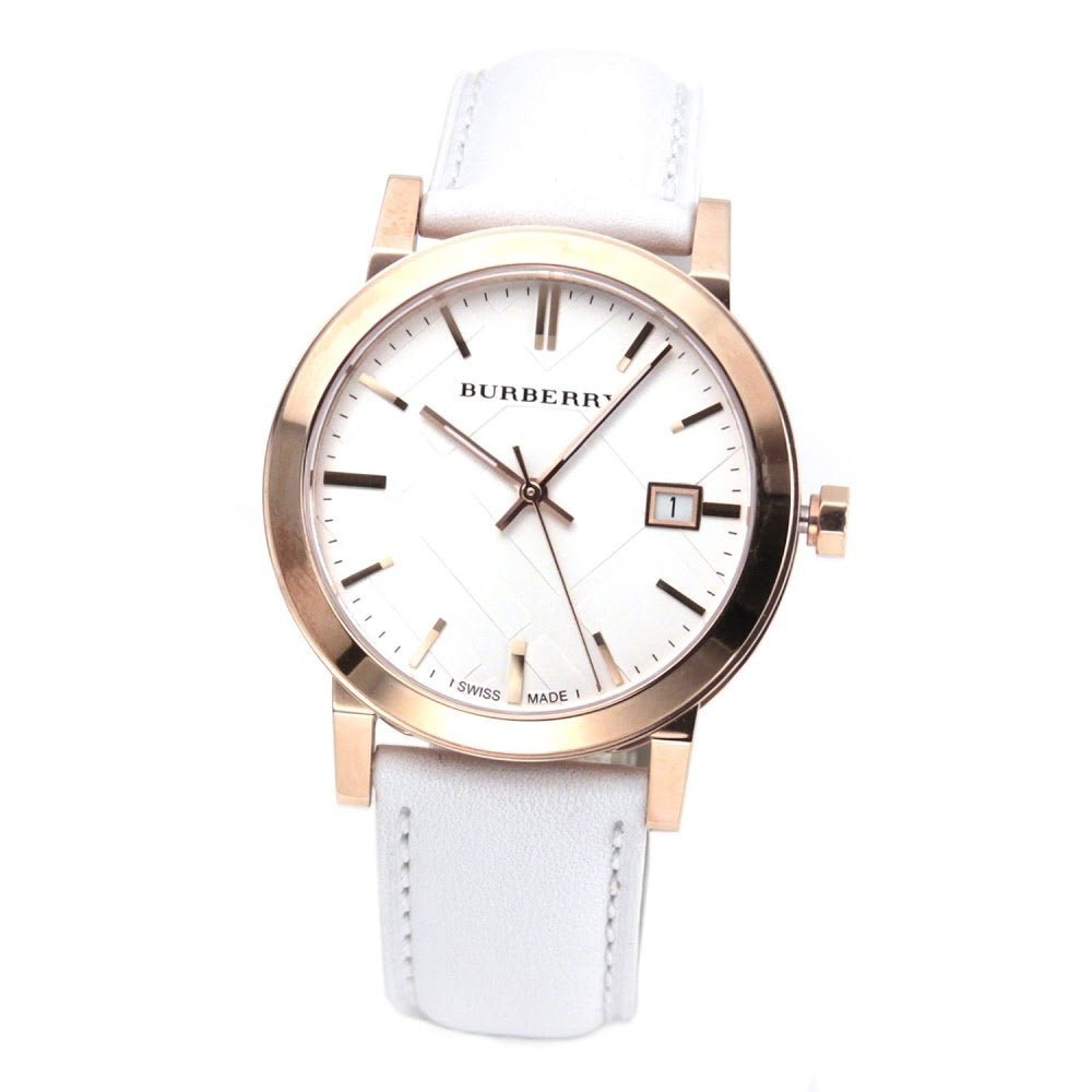 Burberry The City White Dial White Leather Strap Watch for Women - BU9012 Buy Now By Burberry