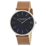 Coach Charles Blue Dial Brown Leather Strap Watch for Men - 14602151 Buy Now By Coach