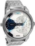 Diesel Mini Daddy Dual Time Silver Dial Stainless Steel Watch For Men - DZ7305 Buy Now By Diesel