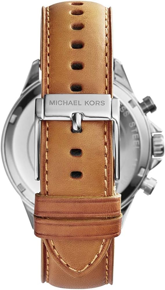 Michael Kors Gage Chronograph Quartz Black Dial Brown Leather Strap Watch For Men - MK8333 Buy Now By Michael Kors