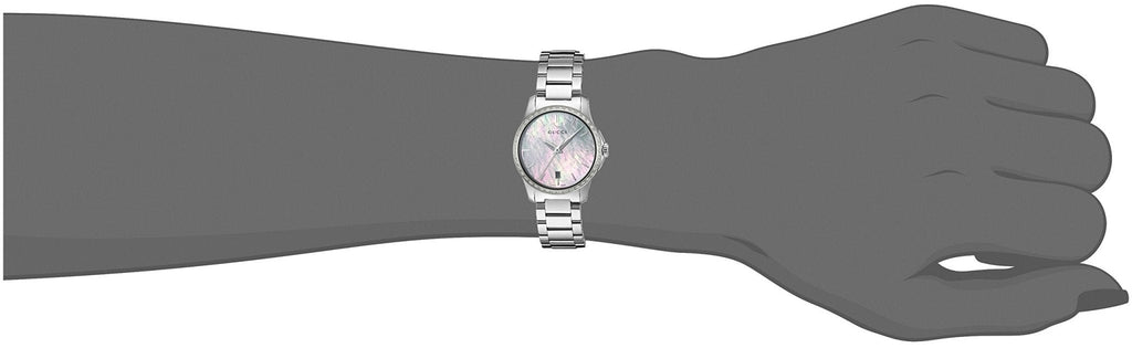 Gucci G Timeless Mother of Pearl Dial Silver Steel Strap Watch For Women - YA126543 Buy Now By Gucci