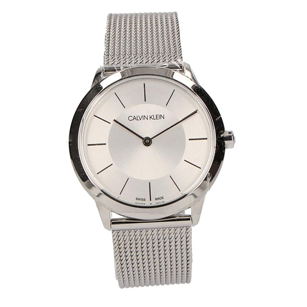 Calvin Klein Minimal White Dial Silver Mesh Bracelet Watch for Men - K3M22126 Buy Now By Calvin Klein