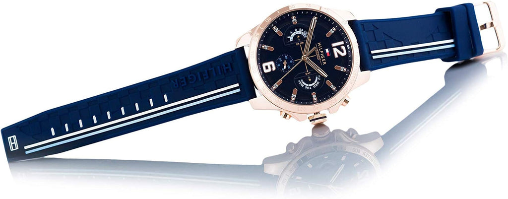 Tommy Hilfiger Decker Multifunction Blue Dial Blue Rubber Strap Watch for Men - 1791474 Buy Now By Tommy Hilfiger