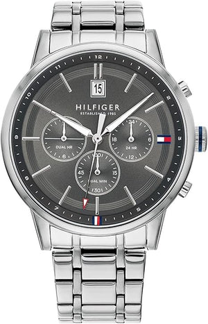 Tommy Hilfiger Kyle Chronograph Grey Dial Silver Steel Strap Watch for Men - 1791632 Buy Now By Tommy Hilfiger
