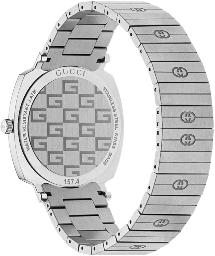 Gucci Grip Quartz Silver Dial Silver Steel Strap Watch For Women - YA157410 Buy Now By Gucci