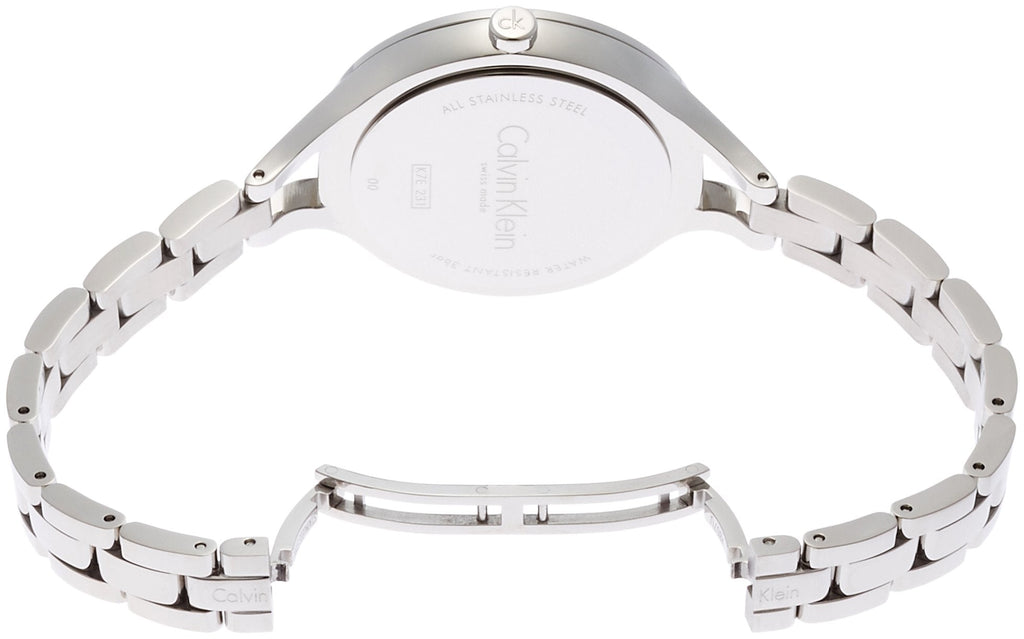 Calvin Klein Graphic Black Dial Silver Steel Strap Watch for Women - K7E23141 Buy Now By Calvin Klein