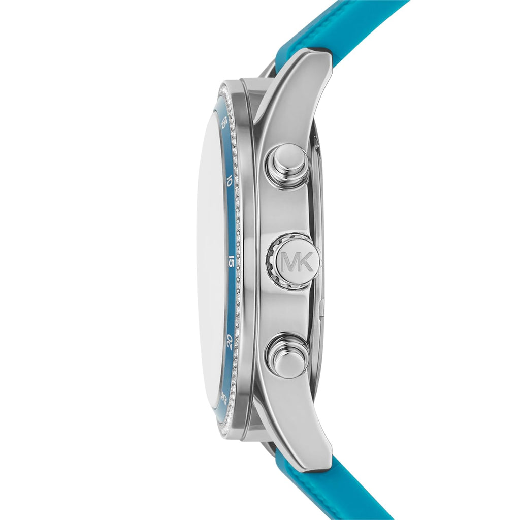 Michael Kors Hadyn Analog Silver Dial Blue Rubber Strap Watch for Women - MK7485 Buy Now By Michael Kors