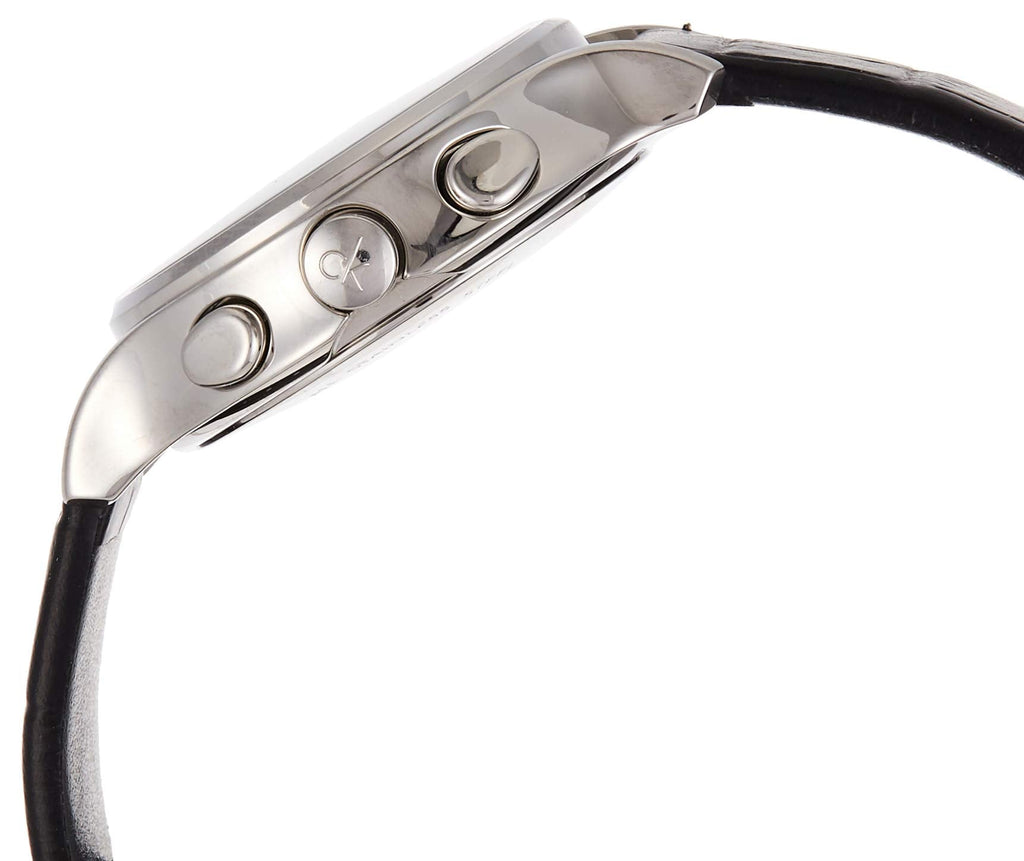 Calvin Klein Skirt Chronograph Black Dial Black Leather Strap Watch for Men - K2U291C1 Buy Now By Calvin Klein
