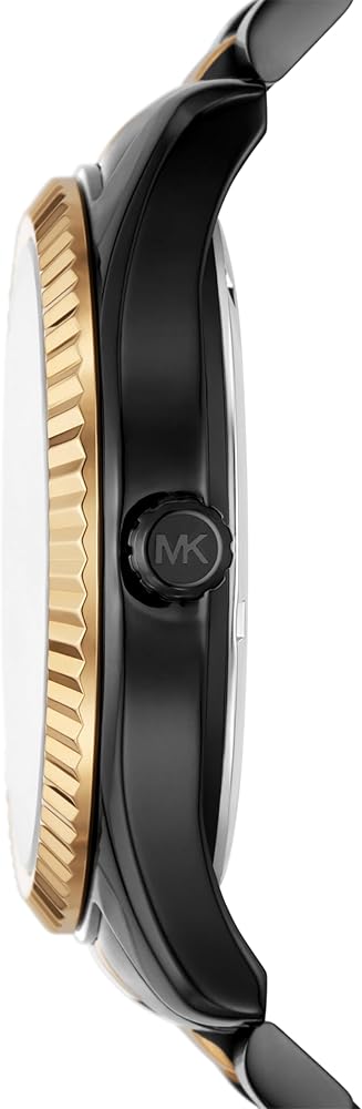 Michael Kors Lexington Quartz Black Dial Two Tone Steel Strap Watch For Men - MK8948 Buy Now By Michael Kors