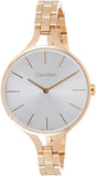 Calvin Klein Graphic Silver Dial Rose Gold Steel Strap Watch for Women - K7E23646 Buy Now By Calvin Klein