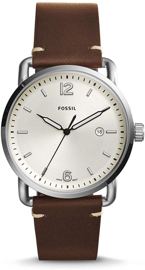 Fossil The Commuter White Dial Brown Leather Strap Watch for Men - FS5275 Buy Now By Fossil
