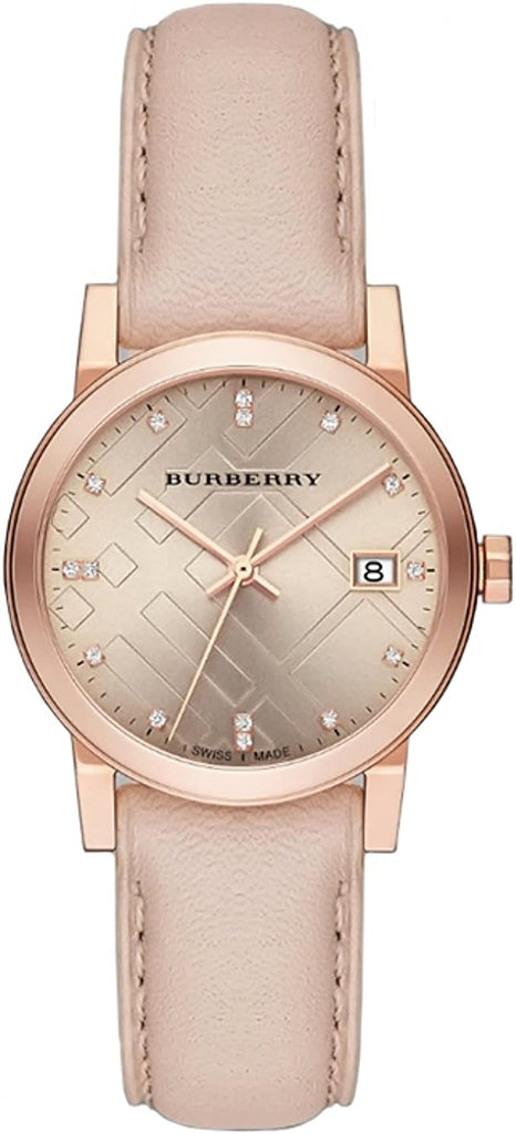 Burberry The City Diamonds Beige Dial Beige Leather Strap Watch for Women - BU9131 Buy Now By Burberry