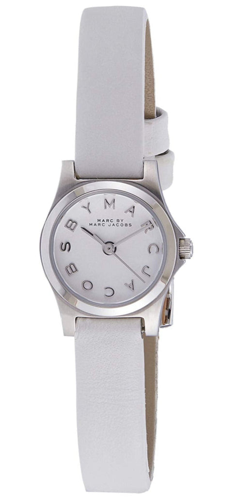 Marc Jacobs Henry Dinky White Dial White Leather Strap Watch for Women - MBM1234 Buy Now By Marc Jacobs