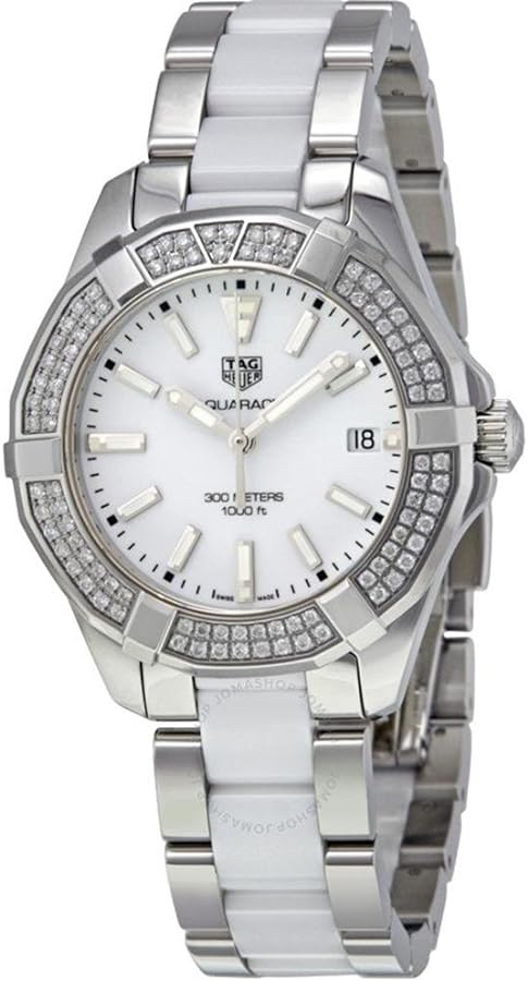 Tag Heuer Aquaracer Diamonds White Dial Two Tone Steel Strap Watch for Women - WAY131F.BA0914 Buy Now By Tag Heuer