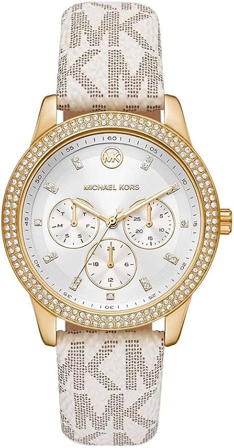 Michael Kors Tibby Multifunction Silver Dial White Leather Strap Watch For Women - MK6967 Buy Now By Michael Kors