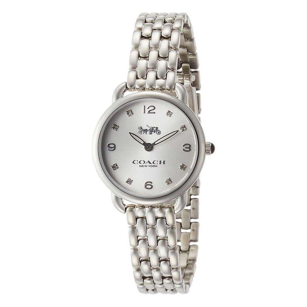 Coach Delancey Slim Silver Dial Silver Steel Strap Watch for Women - 14502781 Buy Now By Coach