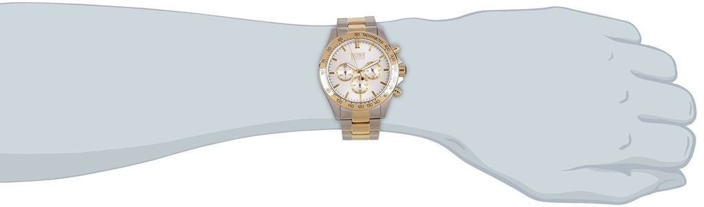 Hugo Boss Ikon Chronograph Silver Dial Two Tone Steel Strap Watch for Men - 1512960 Buy Now By Hugo Boss