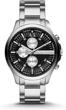 Armani Exchange Hampton Chronograph Black Dial Silver Steel Strap Watch For Men - AX2152 Buy Now By Armani Exchange