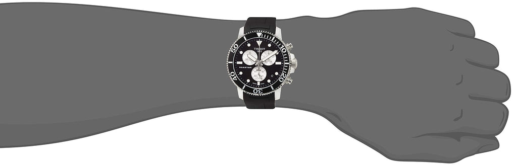 Tissot Seastar 1000 Chronograph Black Dial Black Rubber Strap Watch For Men - T120.417.17.051.00 Buy Now By Tissot