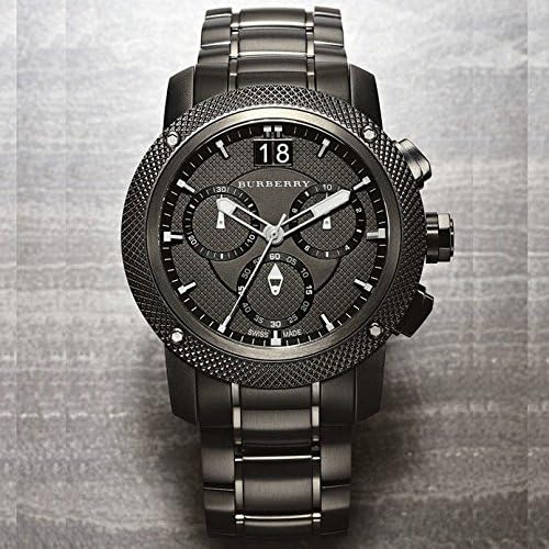 Burberry Endurance Chronograph Quartz Black Dial Black Steel Strap Watch For Men - BU9801 Buy Now By Burberry