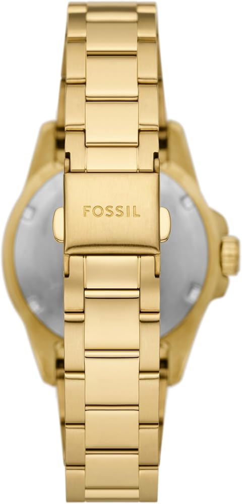 Fossil Blue Dive Three Hand White Dial Gold Steel Strap Watch For Women - ES5350 Buy Now By Fossil