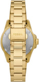 Fossil Blue Dive Three Hand White Dial Gold Steel Strap Watch For Women - ES5350 Buy Now By Fossil