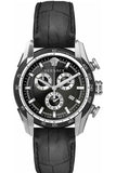 Versace V Ray Chronograph Quartz Black Dial Black Leather Strap Watch For Men - VE2I00121 Buy Now By Versace