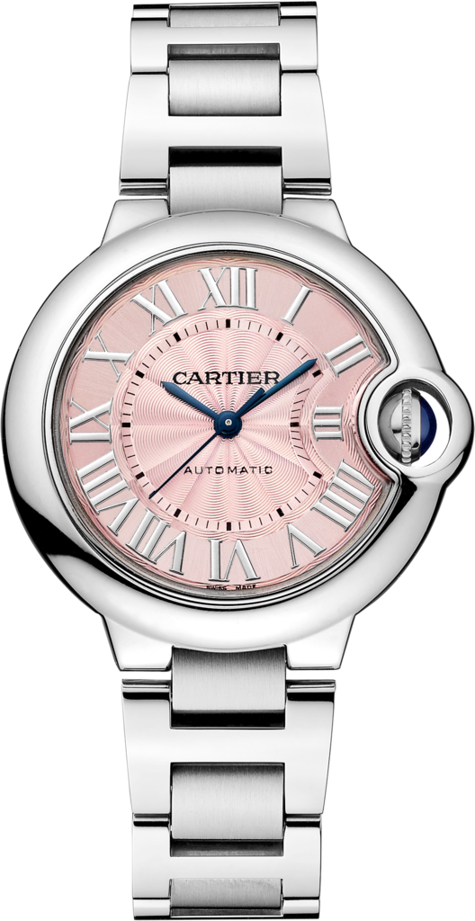 Cartier Ballon Bleu de Cartier Pink Dial Silver Steel Strap Watch for Women - WSBB0046 Buy Now By Cartier