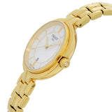 Tissot Flamingo Mother of Pearl White Dial Gold Steel Strap Watch For Women - T094.210.33.111.00 Buy Now By Tissot