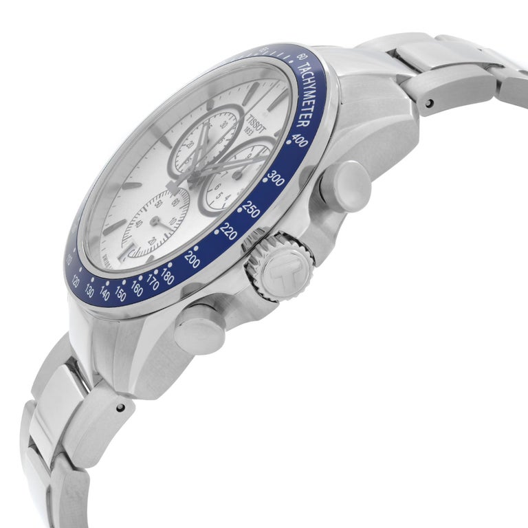 Tissot V8 Quartz T Sport Chronograph White Dial Silver Steel Strap Watch For Men - T106.417.11.031.00 Buy Now By Tissot
