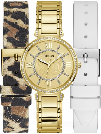 Guess Montage Quartz Gold Dial Gold Steel Strap Watch For Women - GW0588L1 Buy Now By Guess