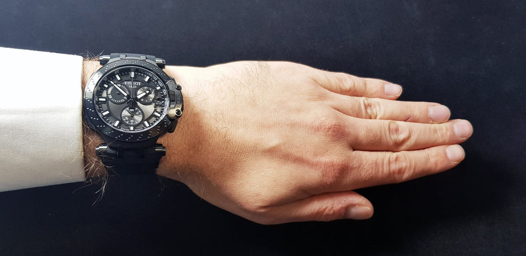 Tissot T Race Chronograph Anthracite Black Dial Black Silicone Strap Watch For Men - T115.417.37.061.03 Buy Now By Tissot
