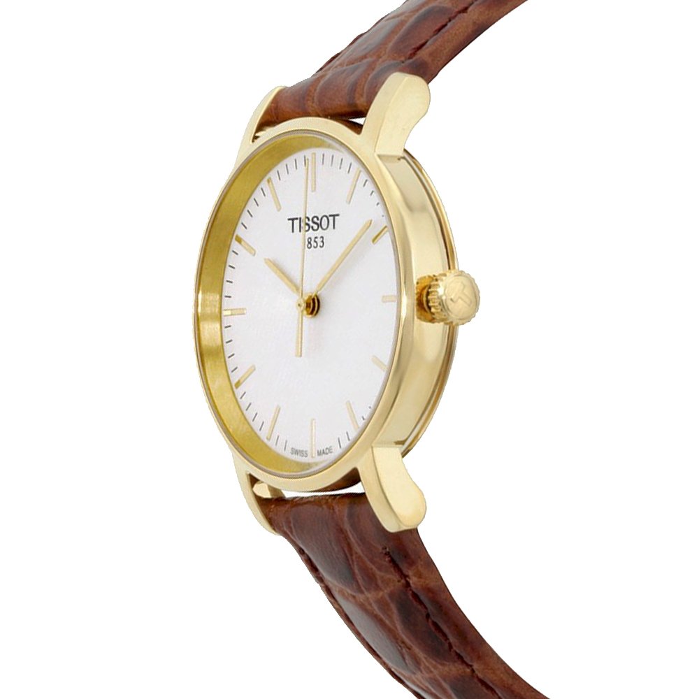 Tissot Everytime Desire Small White Dial Maroon Leather Strap Watch For Women - T109.210.36.031.00 Buy Now By Tissot