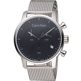 Calvin Klein City Chronograph Black Dial Silver Mesh Bracelet Watch for Men - K2G27121 Buy Now By Calvin Klein