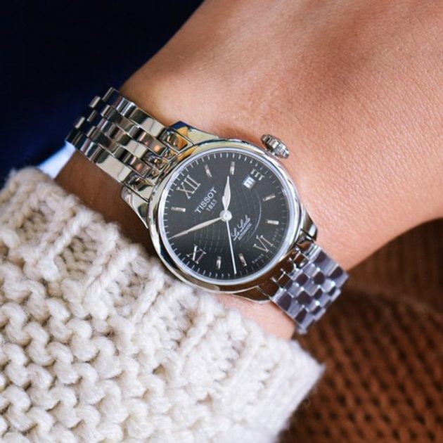 Tissot Le Locle Automatic Small Lady Black Dial Silver Steel Strap Watch For Women - T41.1.183.53 Buy Now By Tissot